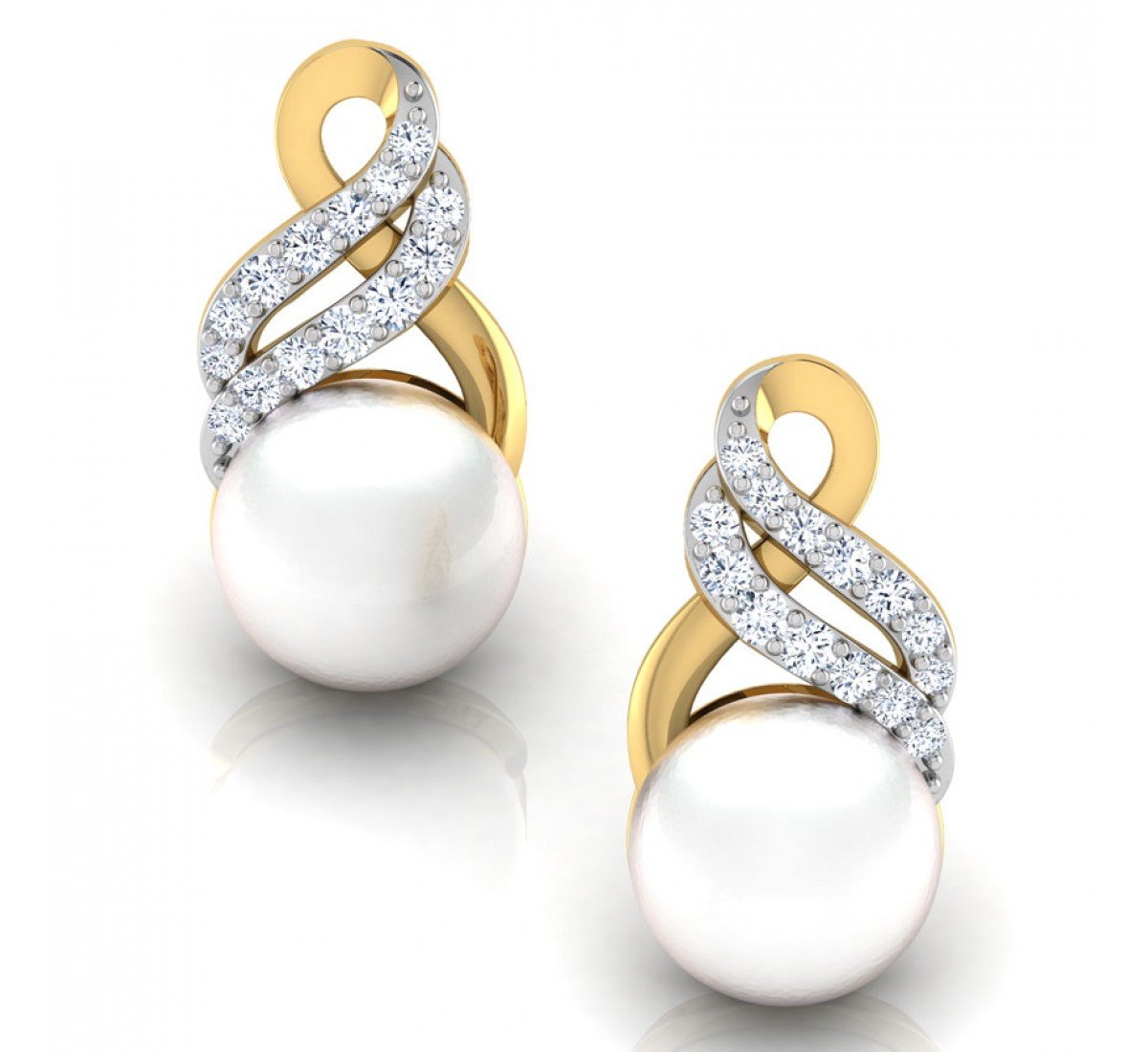 Everglow Pearl Diamond Earrings