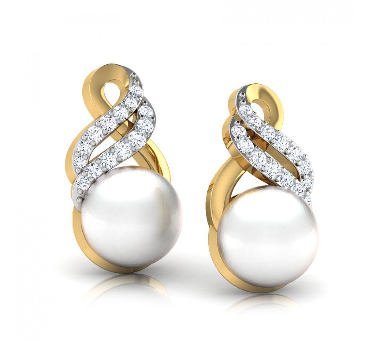 Everglow Pearl Diamond Earrings