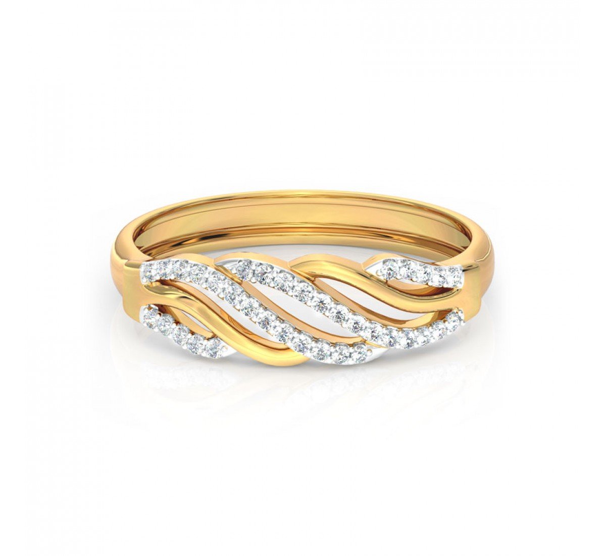 Whimsical Weave Diamond Band