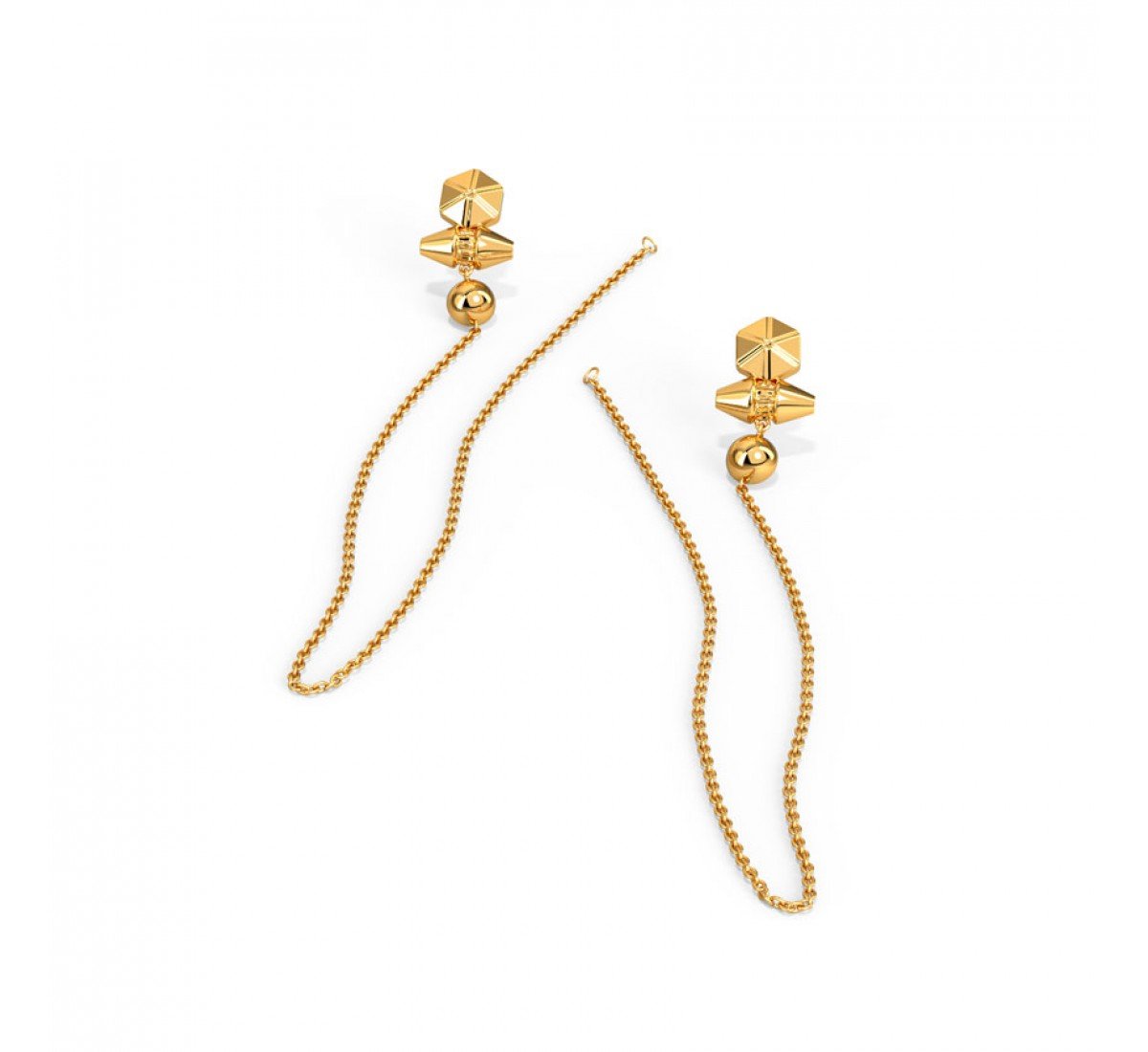 Glinting Gold Drop Earrings