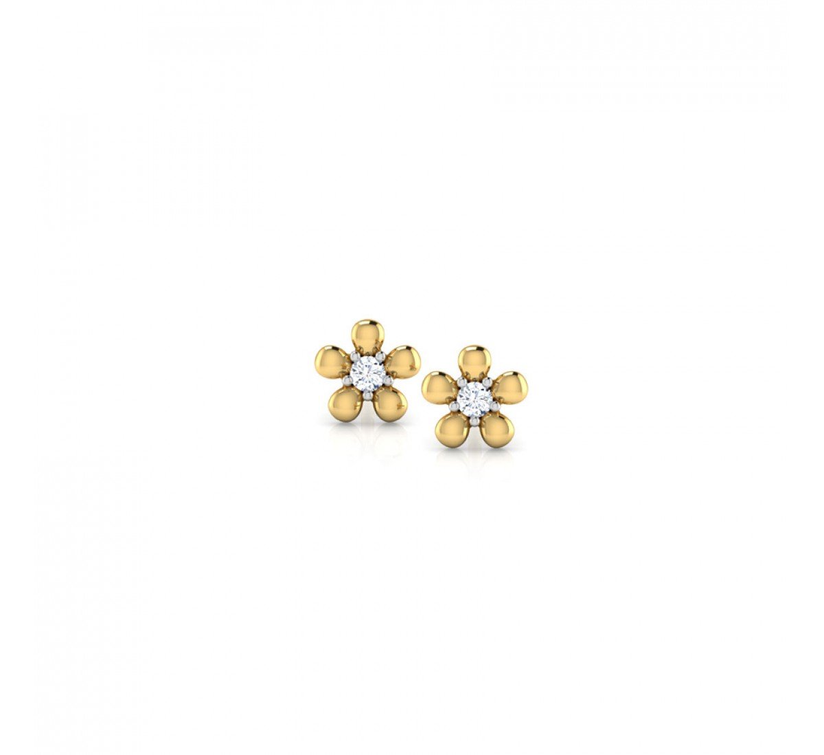 Swirly Diamond Stud Earrings