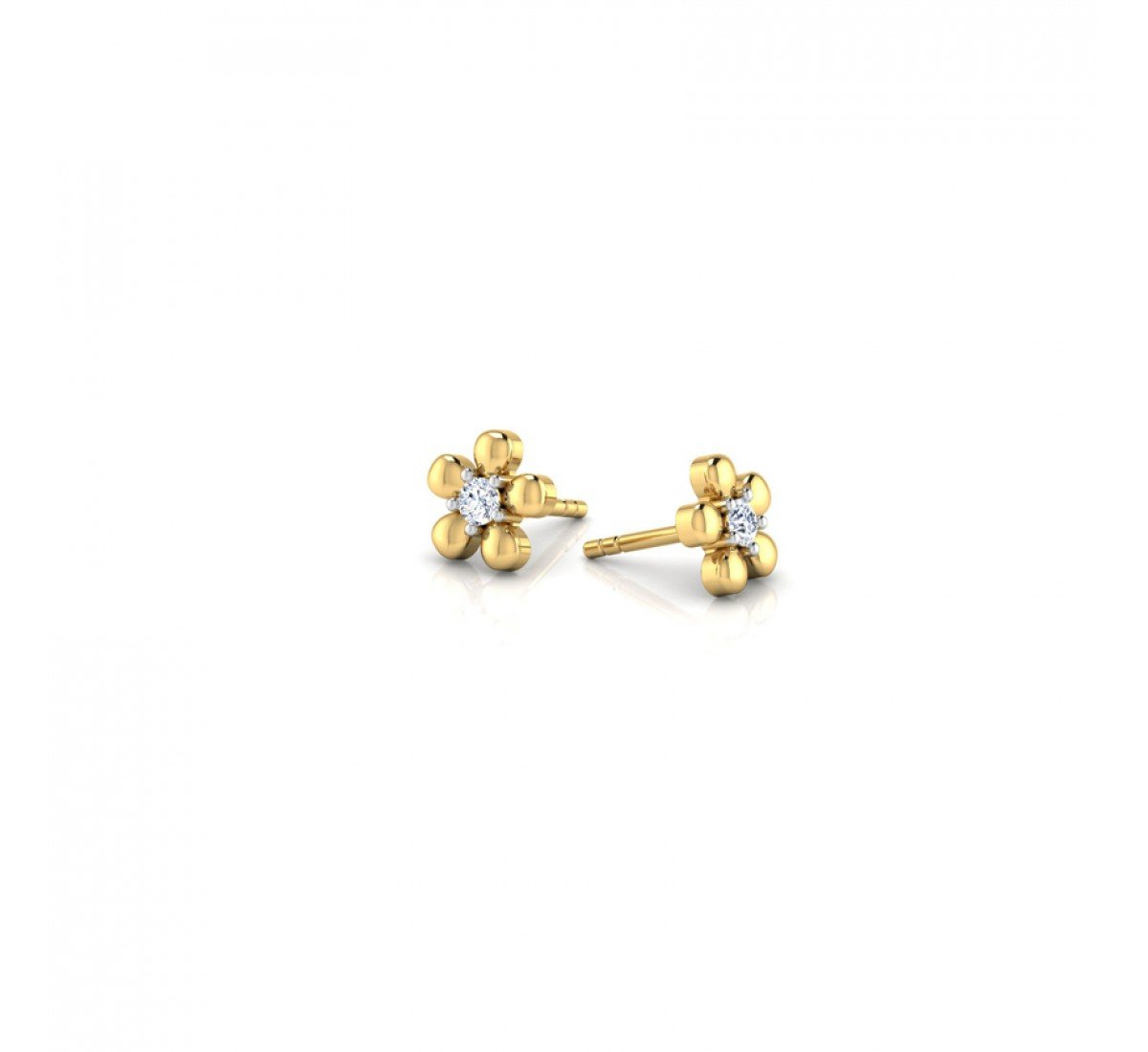 Swirly Diamond Stud Earrings