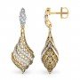 Tiana Leaf Diamond Drop Earr