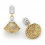 Lucid Dome Diamond Jhumkas