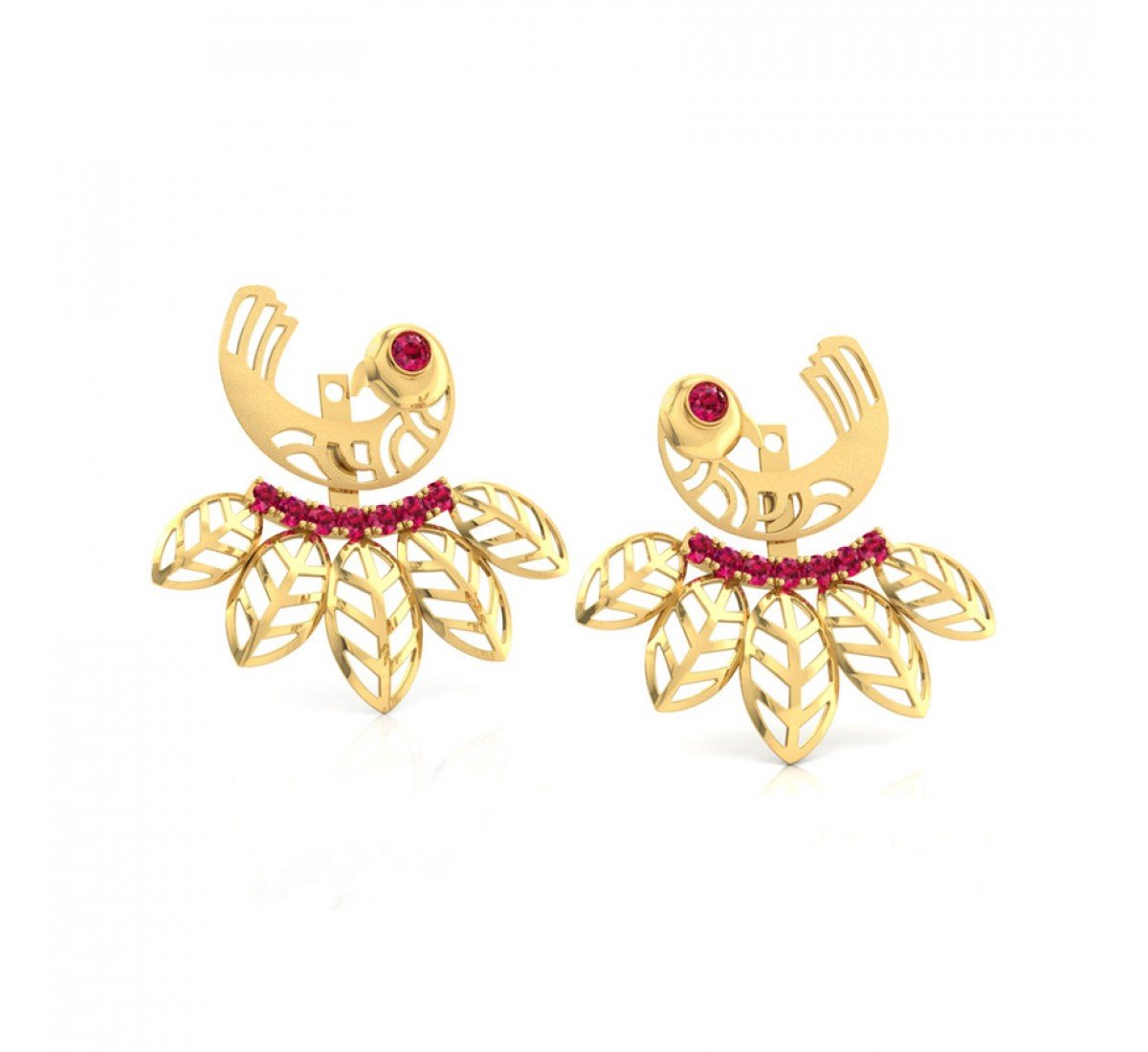 Hogwarts Plume Gemstone Ear Jackets