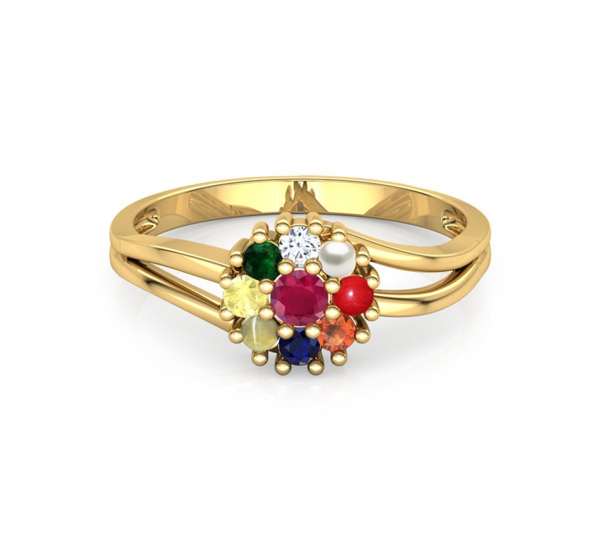 Falak Navratna Diamond Ring