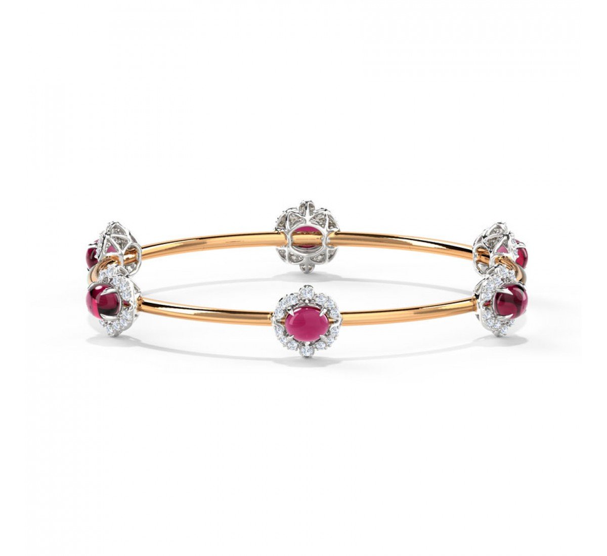 Crest Rosy Gemstone Bangle