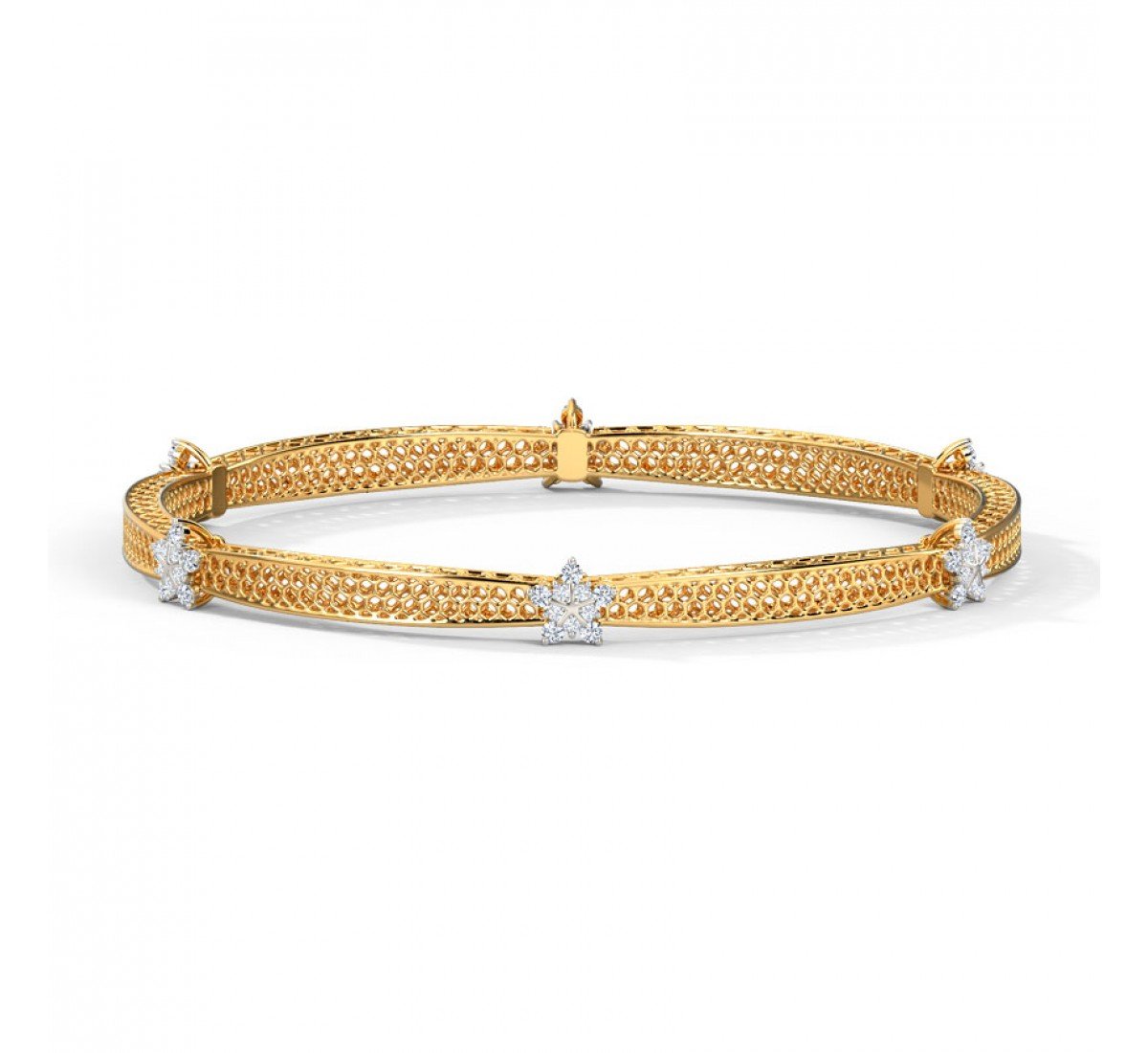 Dharma Mesh Diamond Bangle