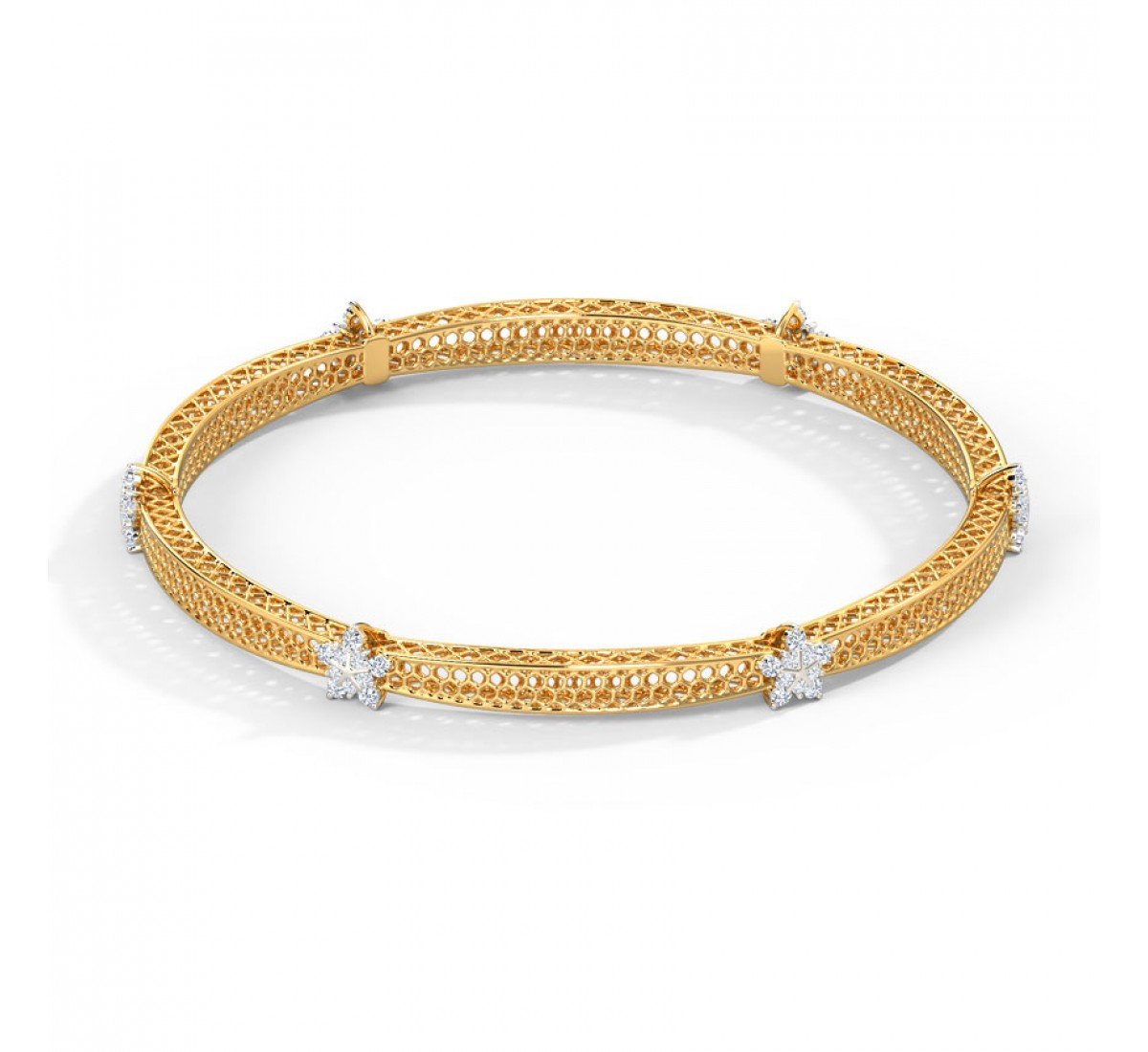 Dharma Mesh Diamond Bangle