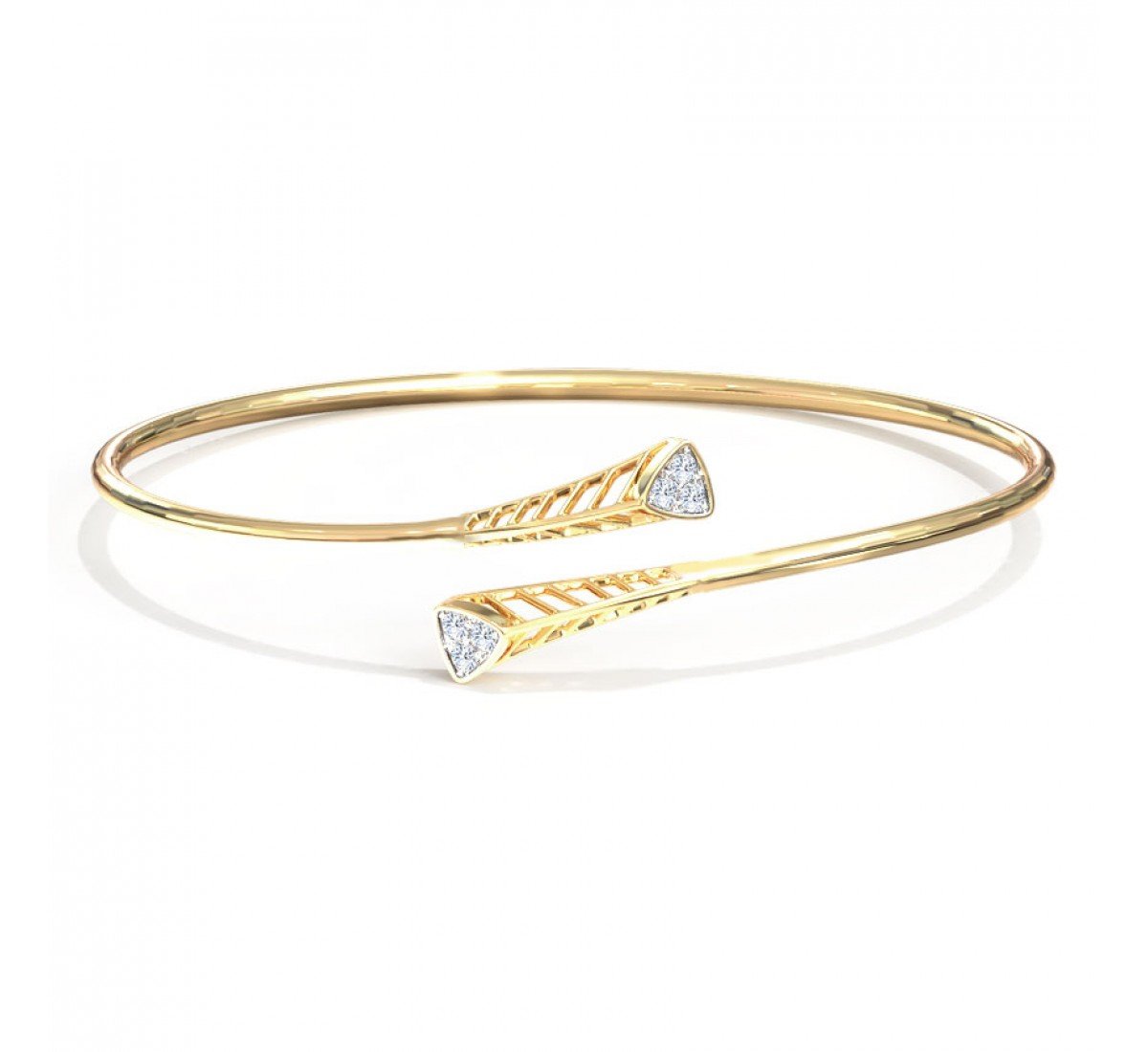 Cerulean Triad Diamond Bangle