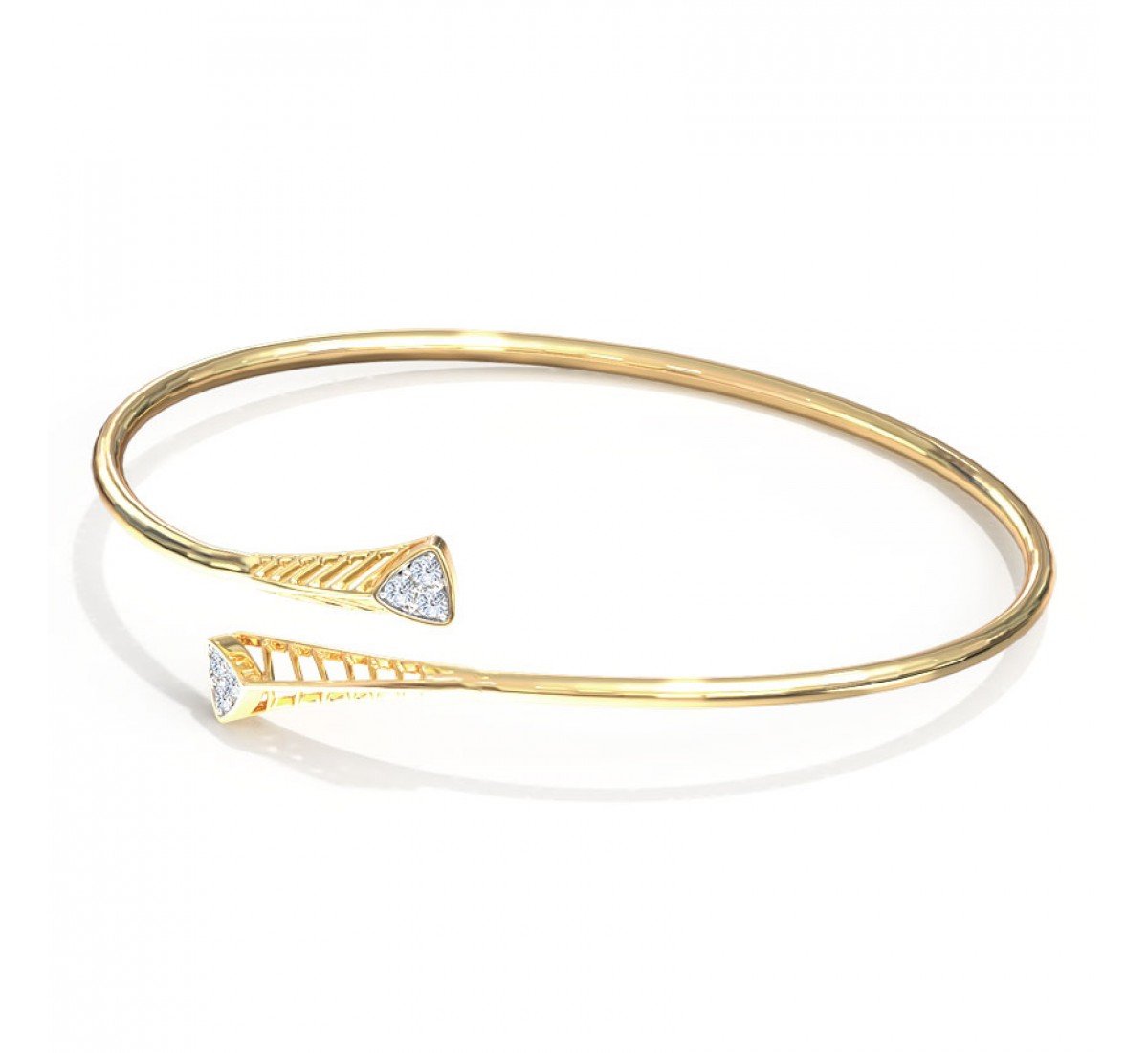 Cerulean Triad Diamond Bangle