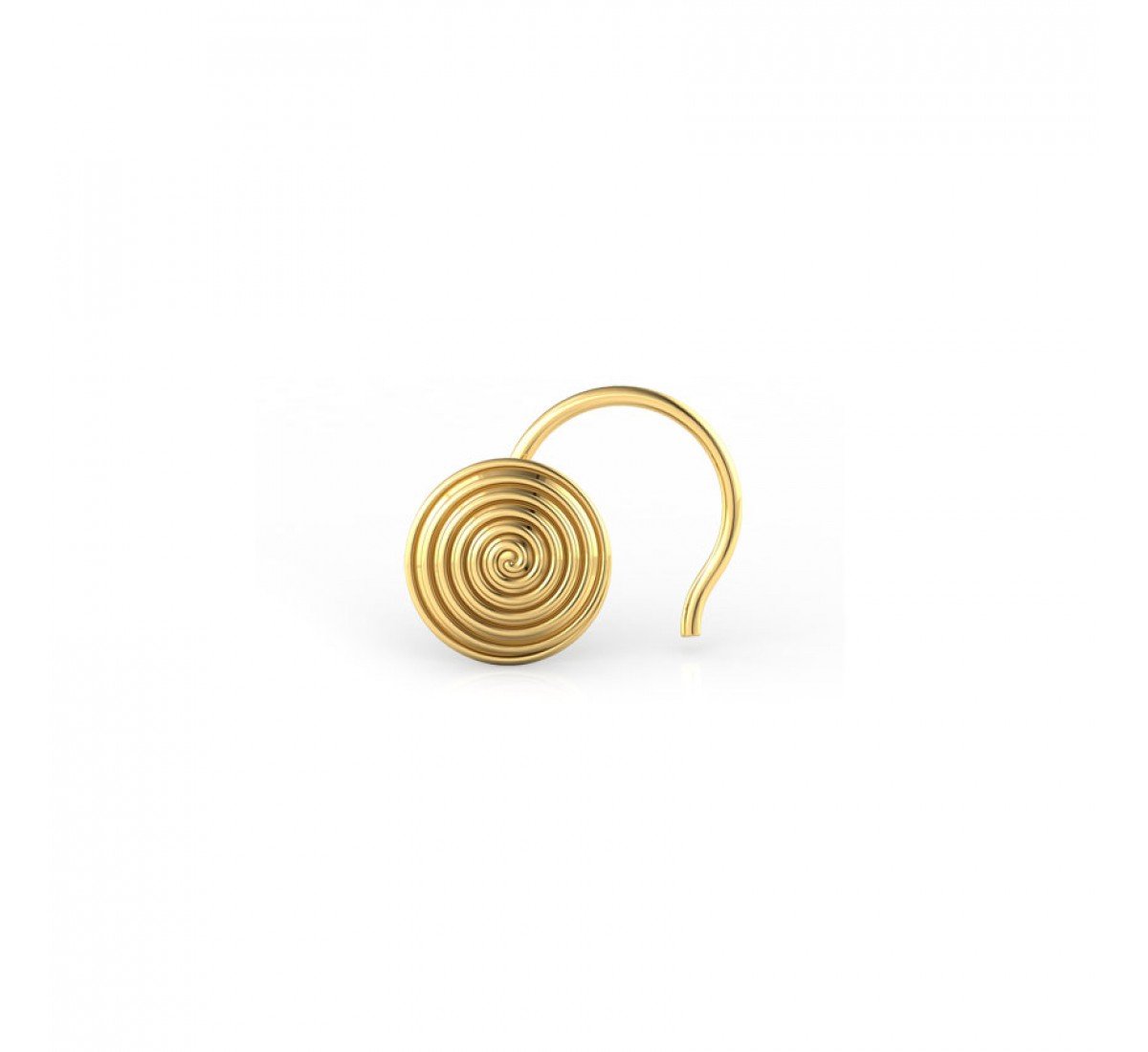 Grandeur Swirl Gold Nose Pin