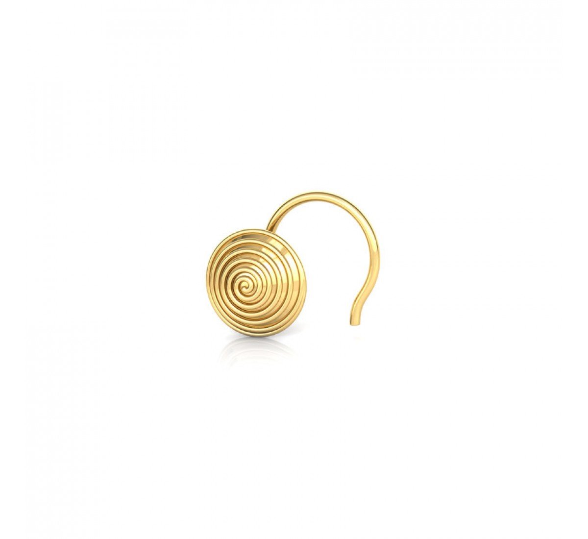 Grandeur Swirl Gold Nose Pin