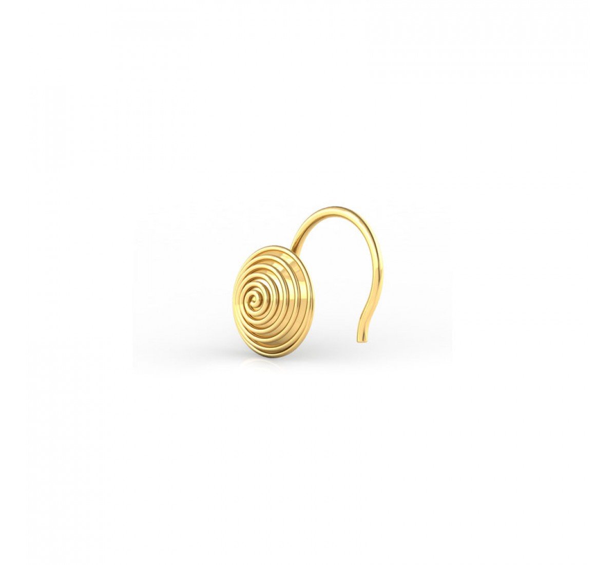 Grandeur Swirl Gold Nose Pin