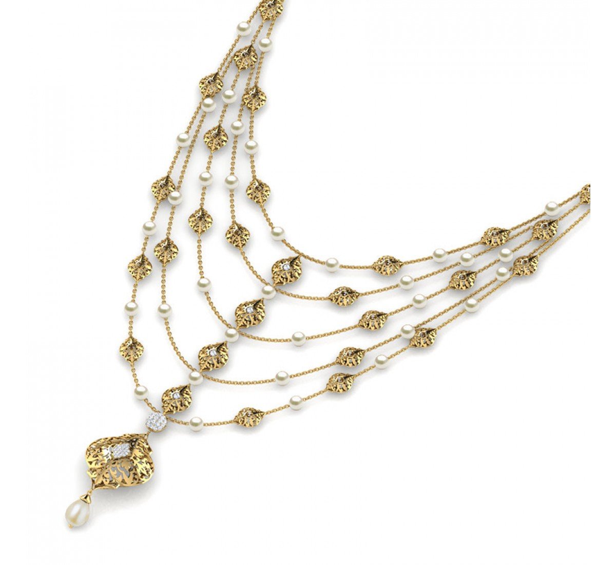 Fiesta Intricate Pearl Necklace