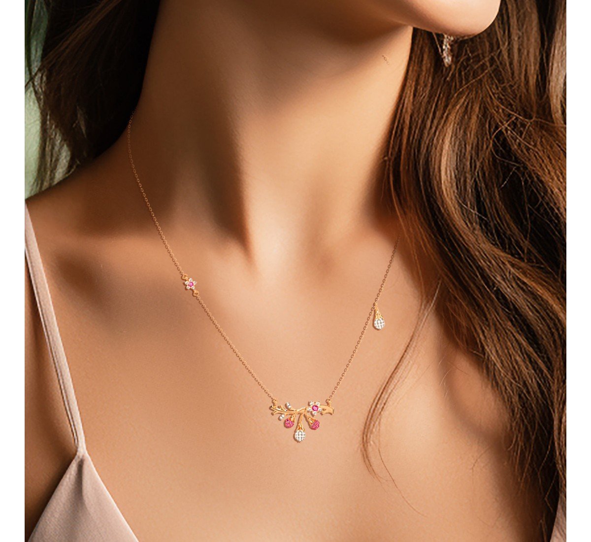 Lithe Sakura Gemstone Necklace