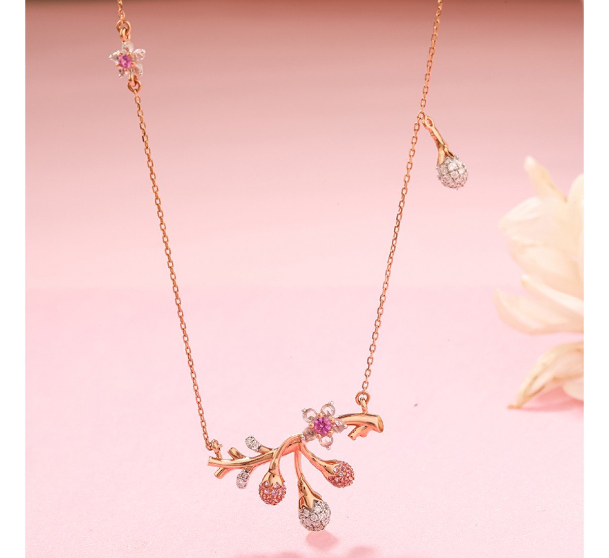 Lithe Sakura Gemstone Necklace