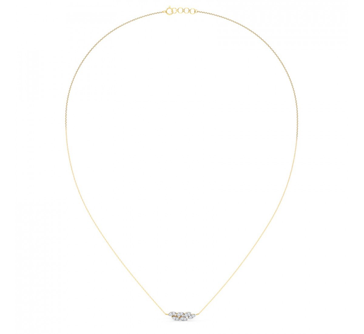 Wry Cluster Diamond Necklace