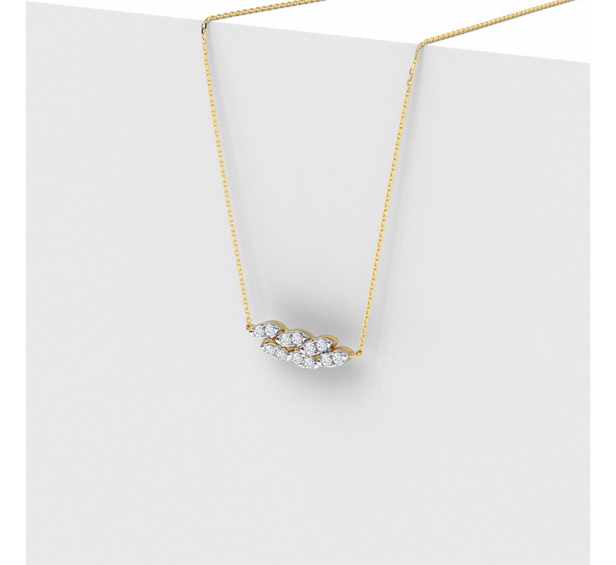 Wry Cluster Diamond Necklace