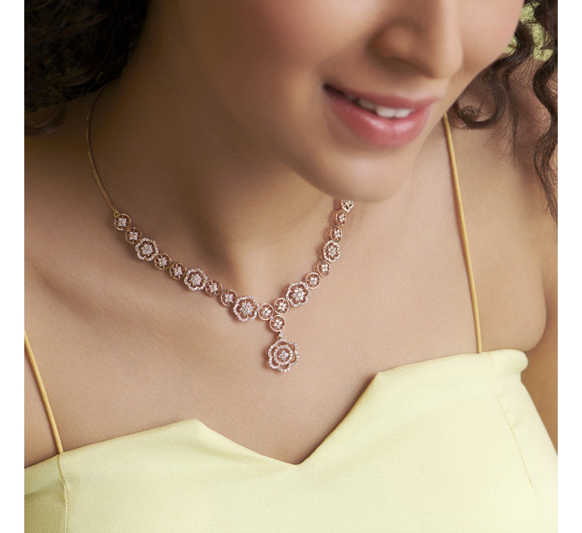 Sardonic Floweret Diamond Necklace