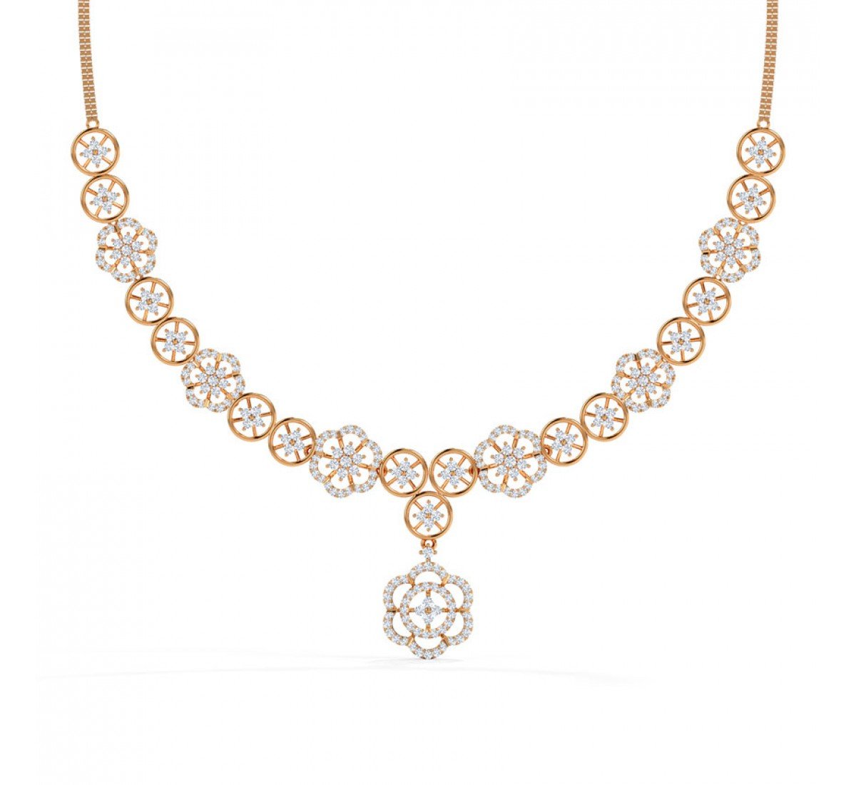 Sardonic Floweret Diamond Necklace