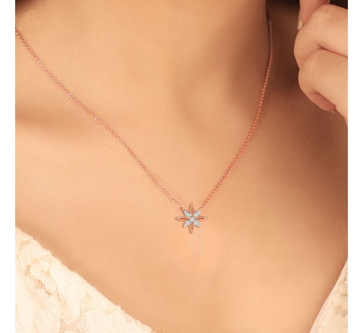 Sonorous Star Diamond Necklace