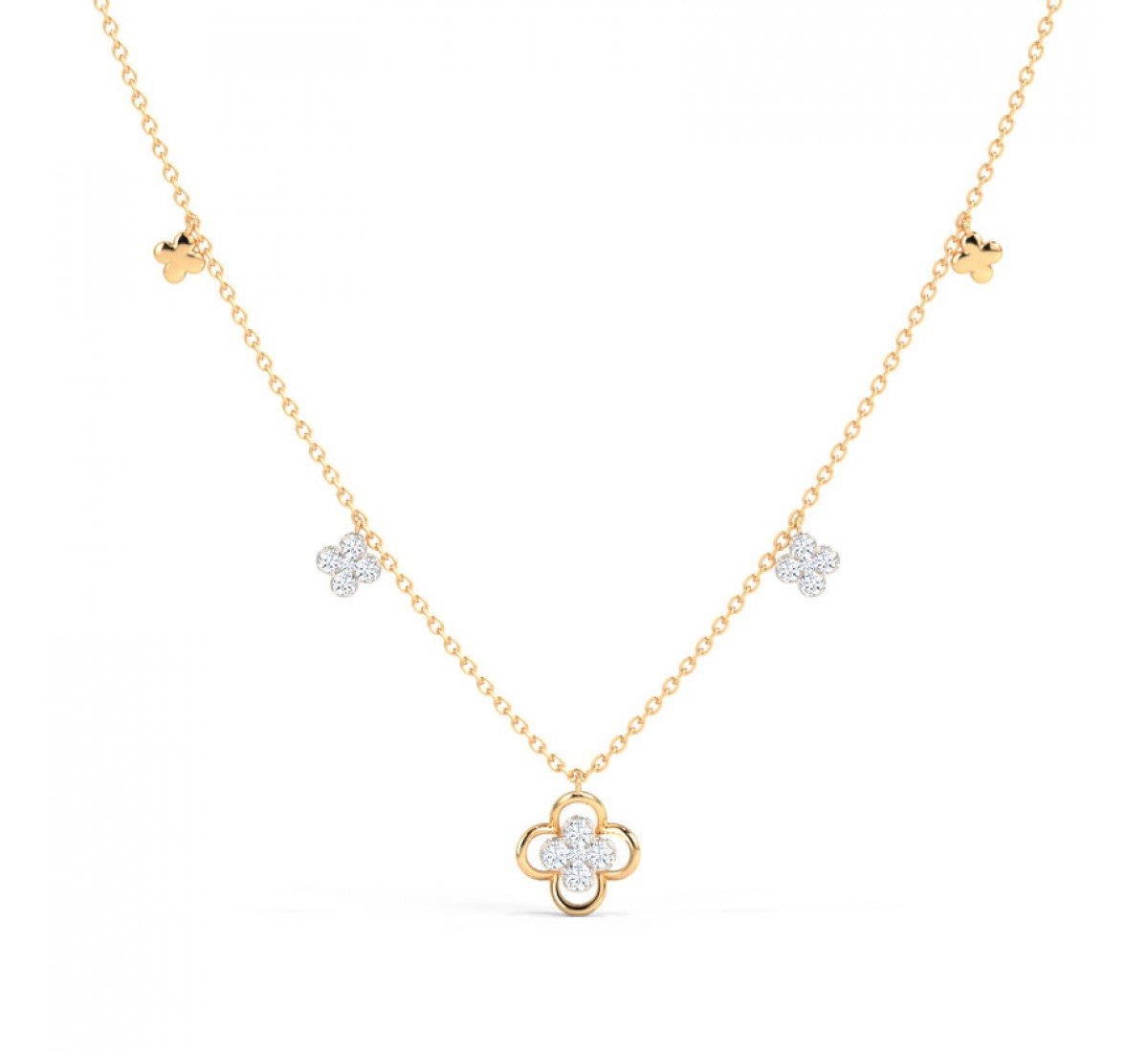 Delineate Clover Diamond Necklace