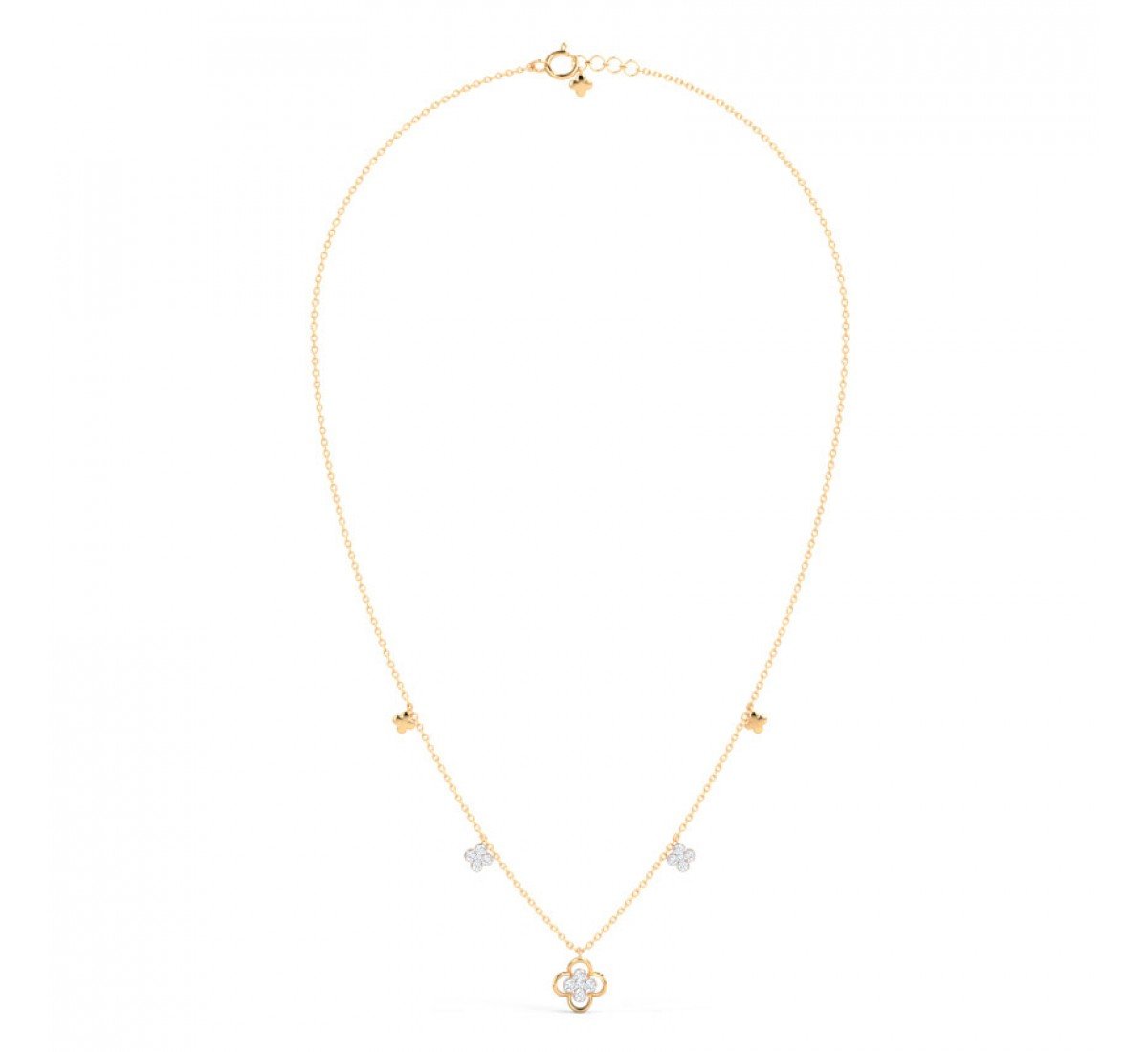 Delineate Clover Diamond Necklace