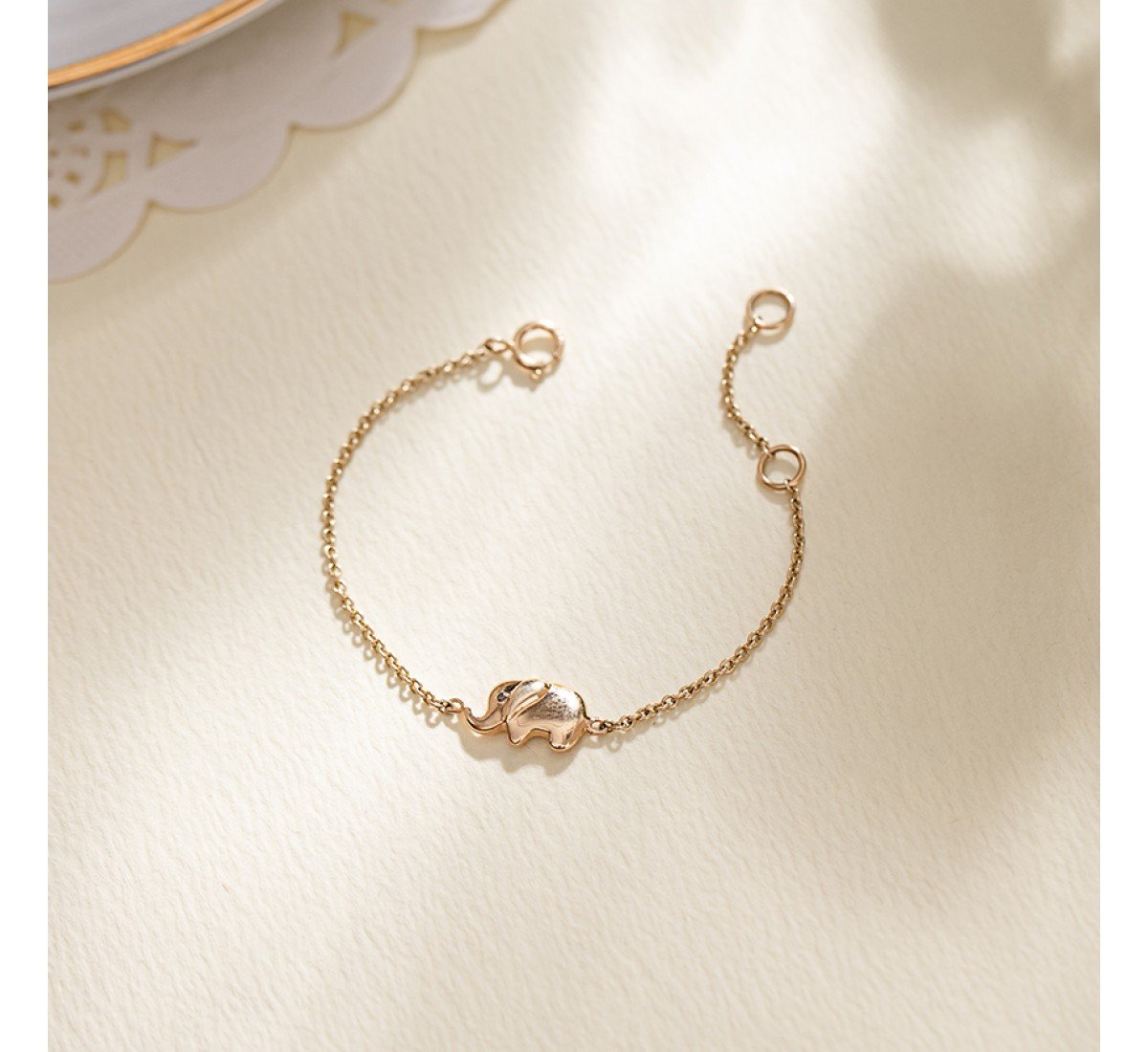 Gold Elephant Bracelet for Kids