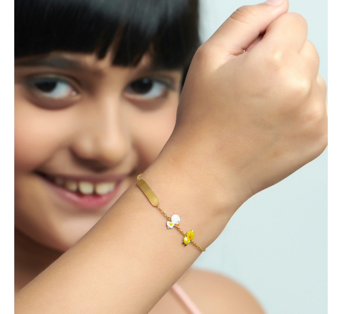 Cute Duckling Kids' Gold Bracelet