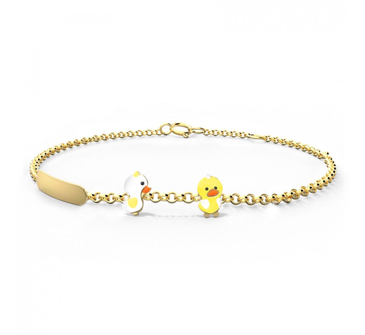 Cute Duckling Kids' Gold Bracelet