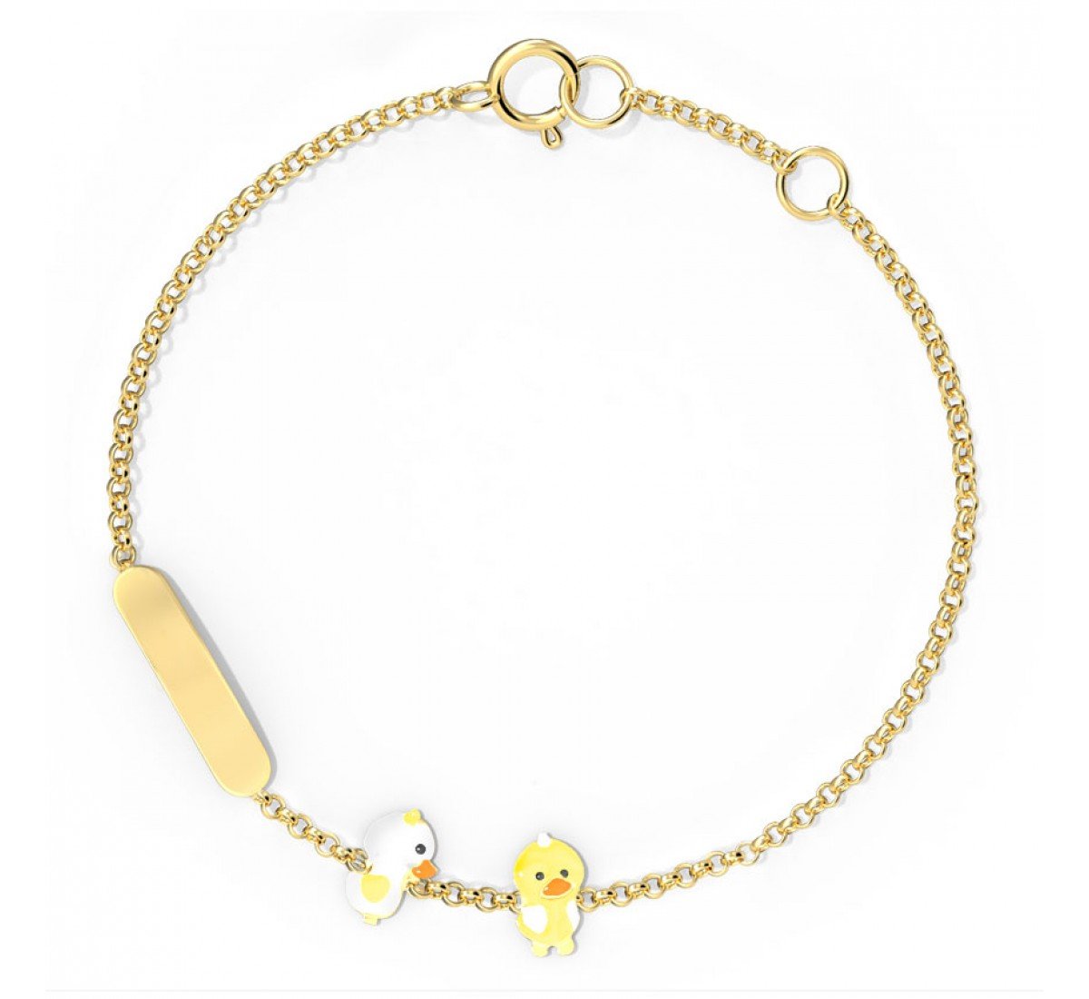 Cute Duckling Kids' Gold Bracelet