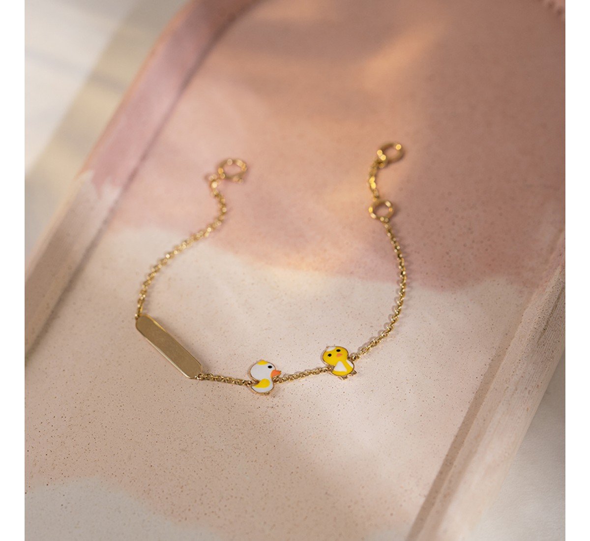 Cute Duckling Kids' Gold Bracelet