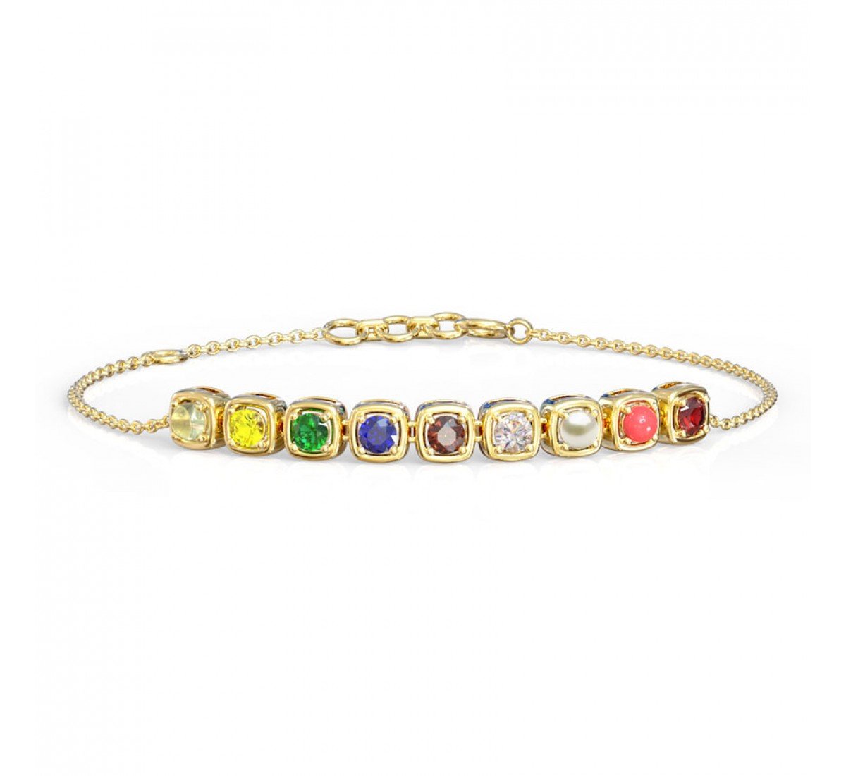 Mellifluous Navratna Gemstone Bracelet