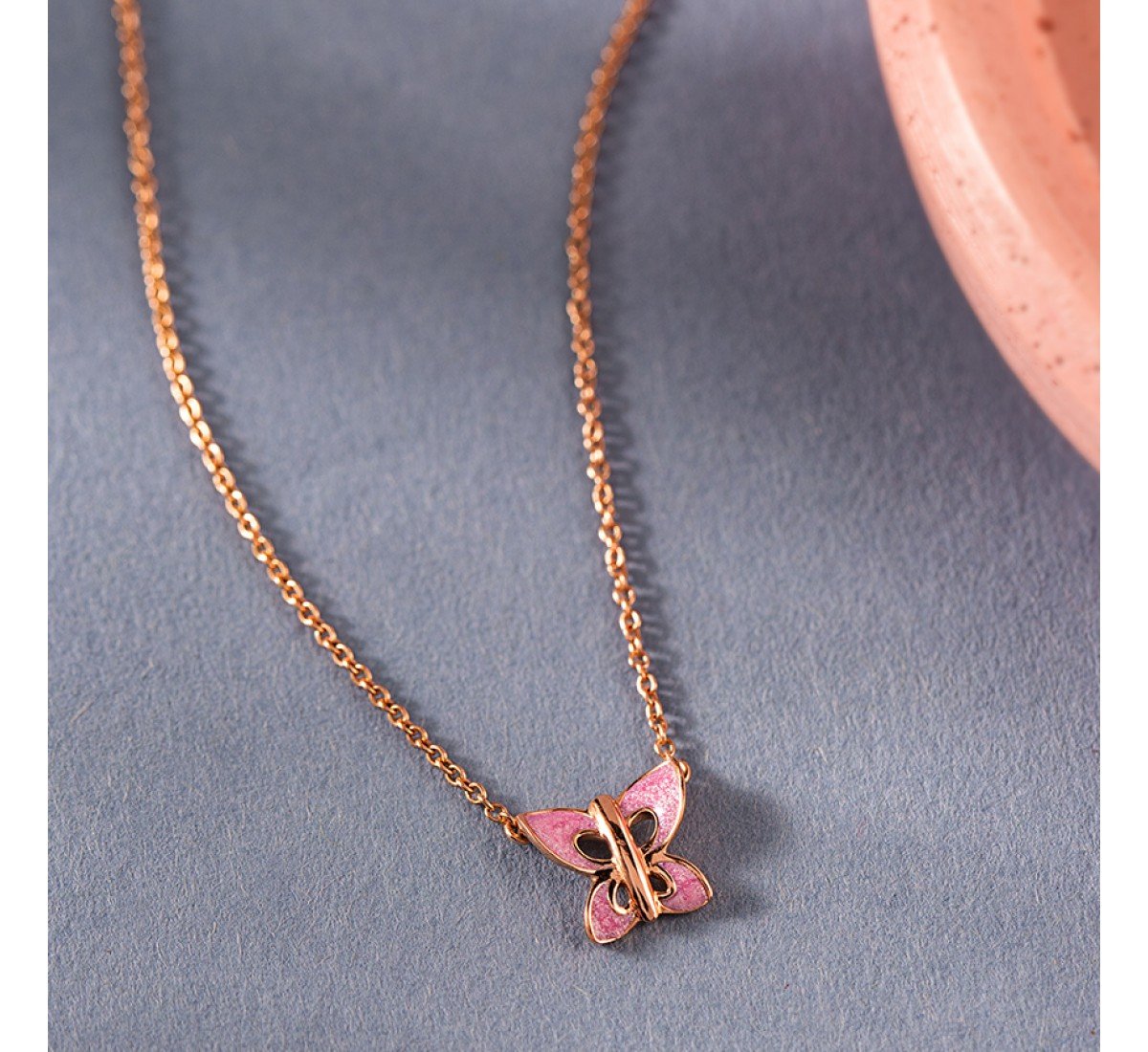 Gold Necklace Butterfly for Kids