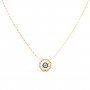 Floral Evil Eye Diamond Necklace