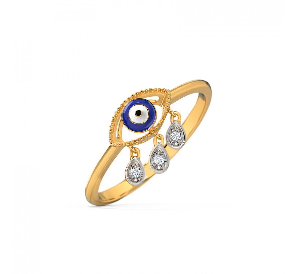 Protective Evil Eye Diamond Ring