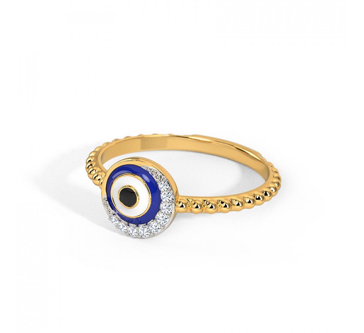 Amulet Evil Eye Diamond Ring