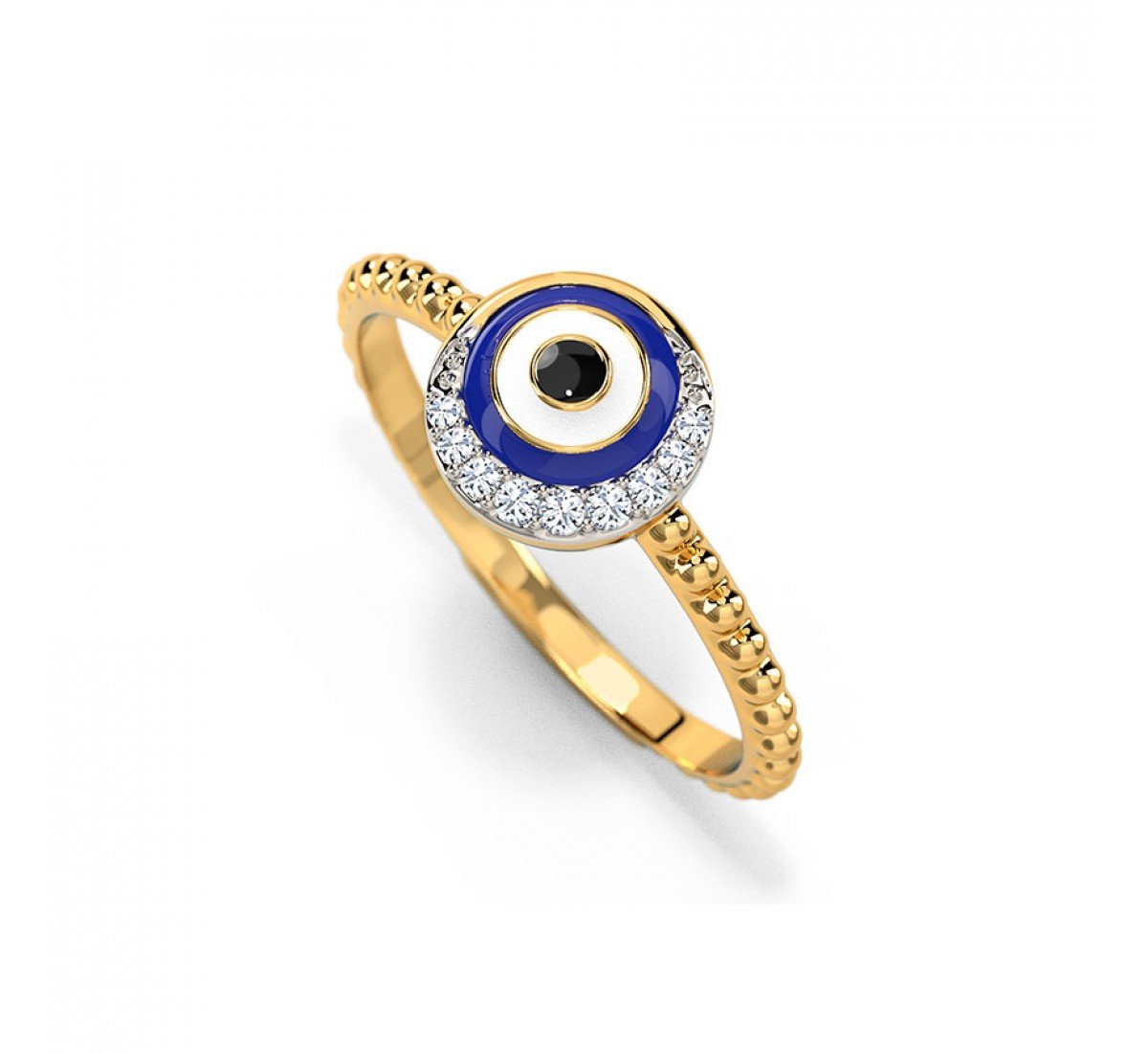 Amulet Evil Eye Diamond Ring