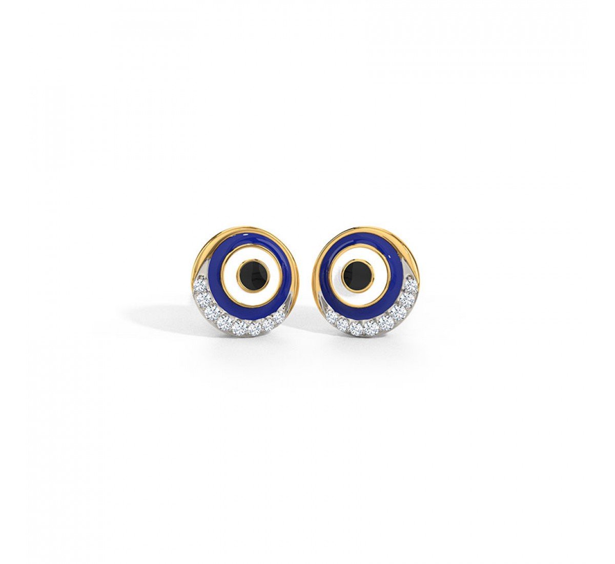 Rachel Evil Eye Diamond Stud Earrings