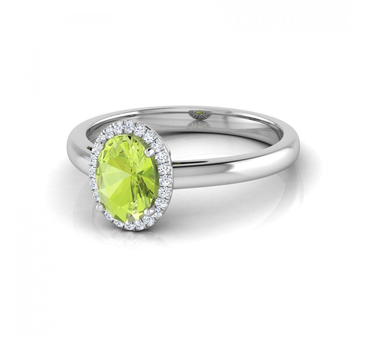 Aroma Peridot Birthstone Diamond Ring