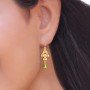 Regal Gemstone Drop Earrings