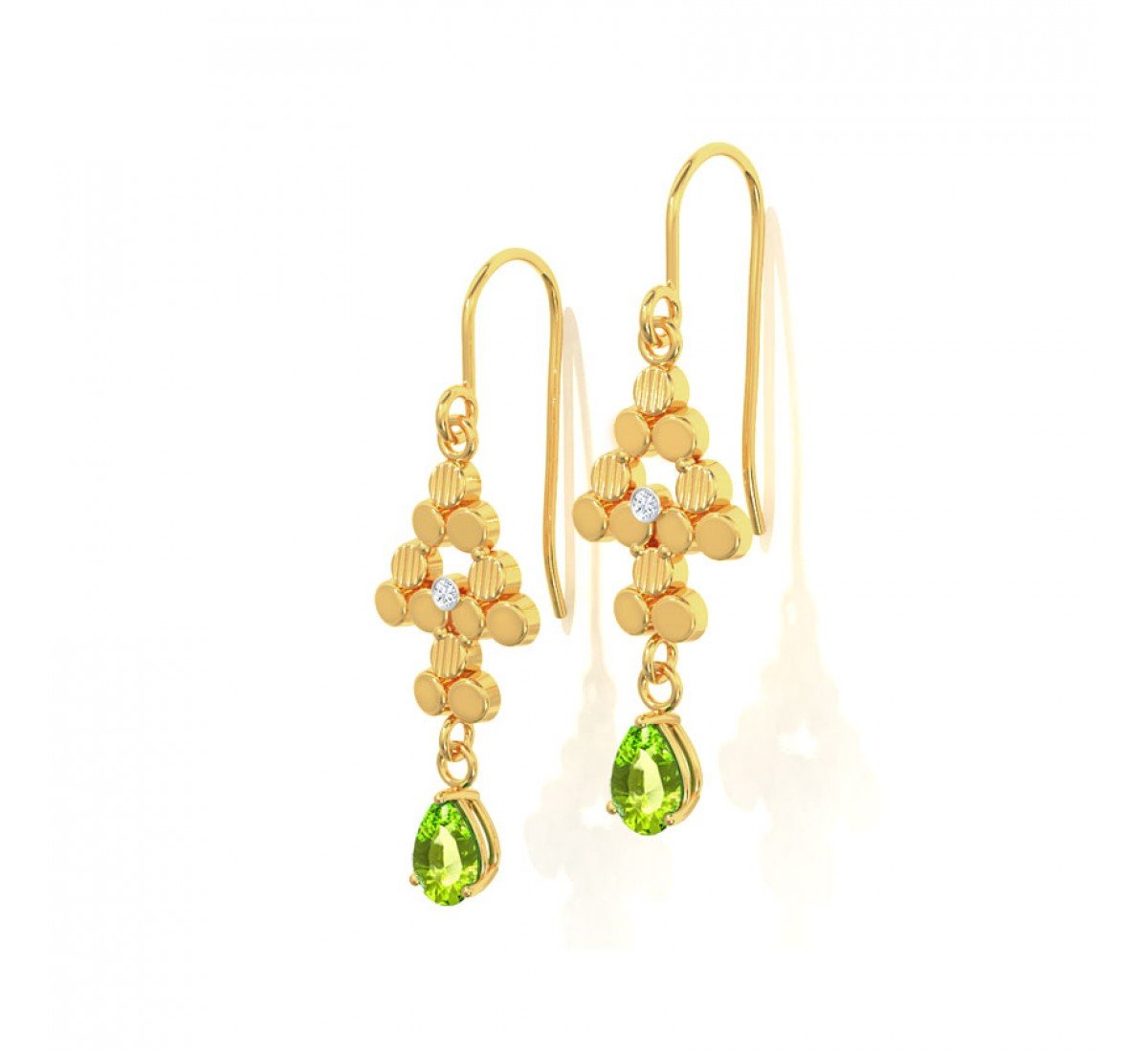 Regal Gemstone Drop Earrings