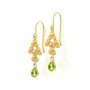 Regal Gemstone Drop Earrings