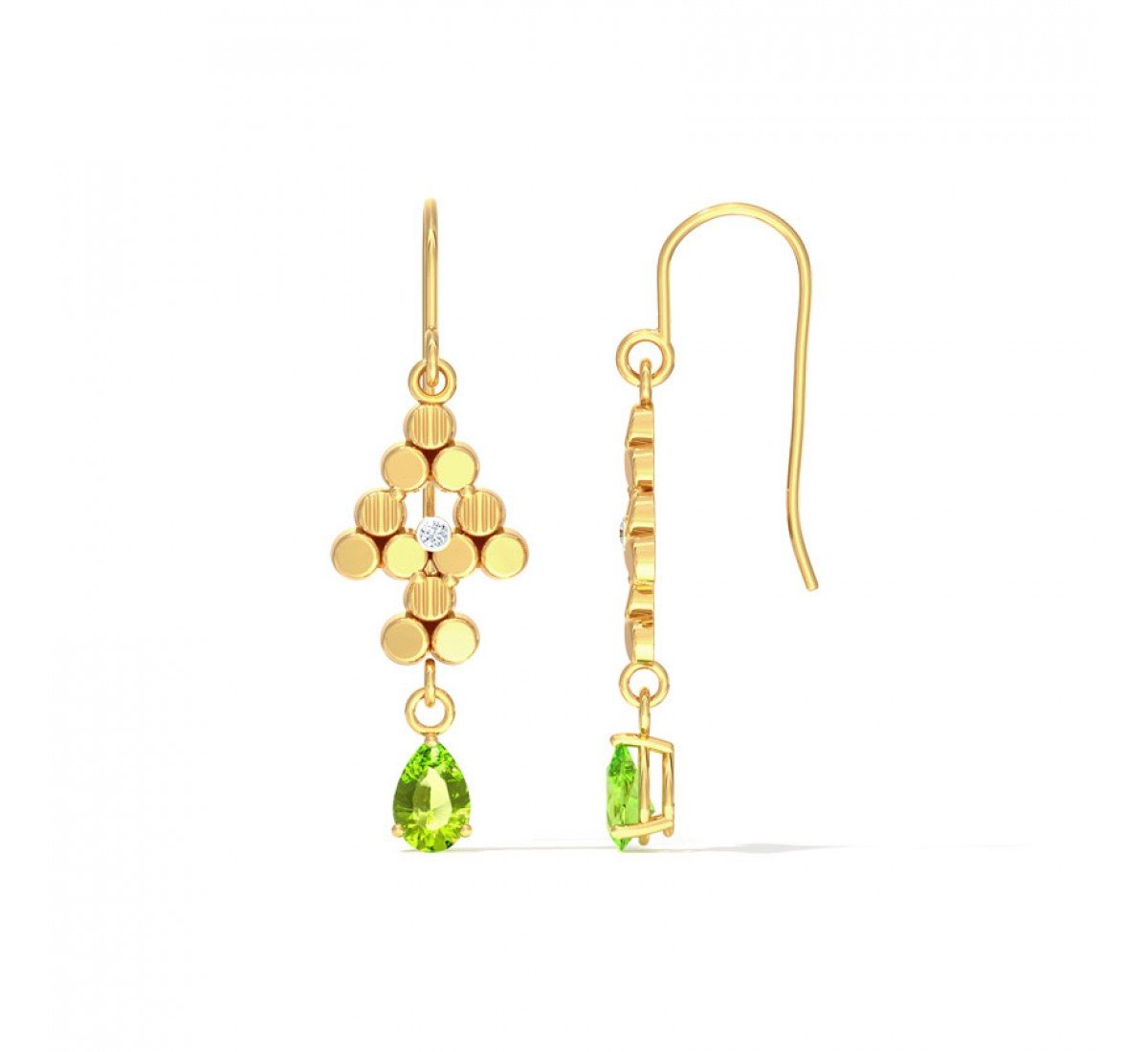 Regal Gemstone Drop Earrings