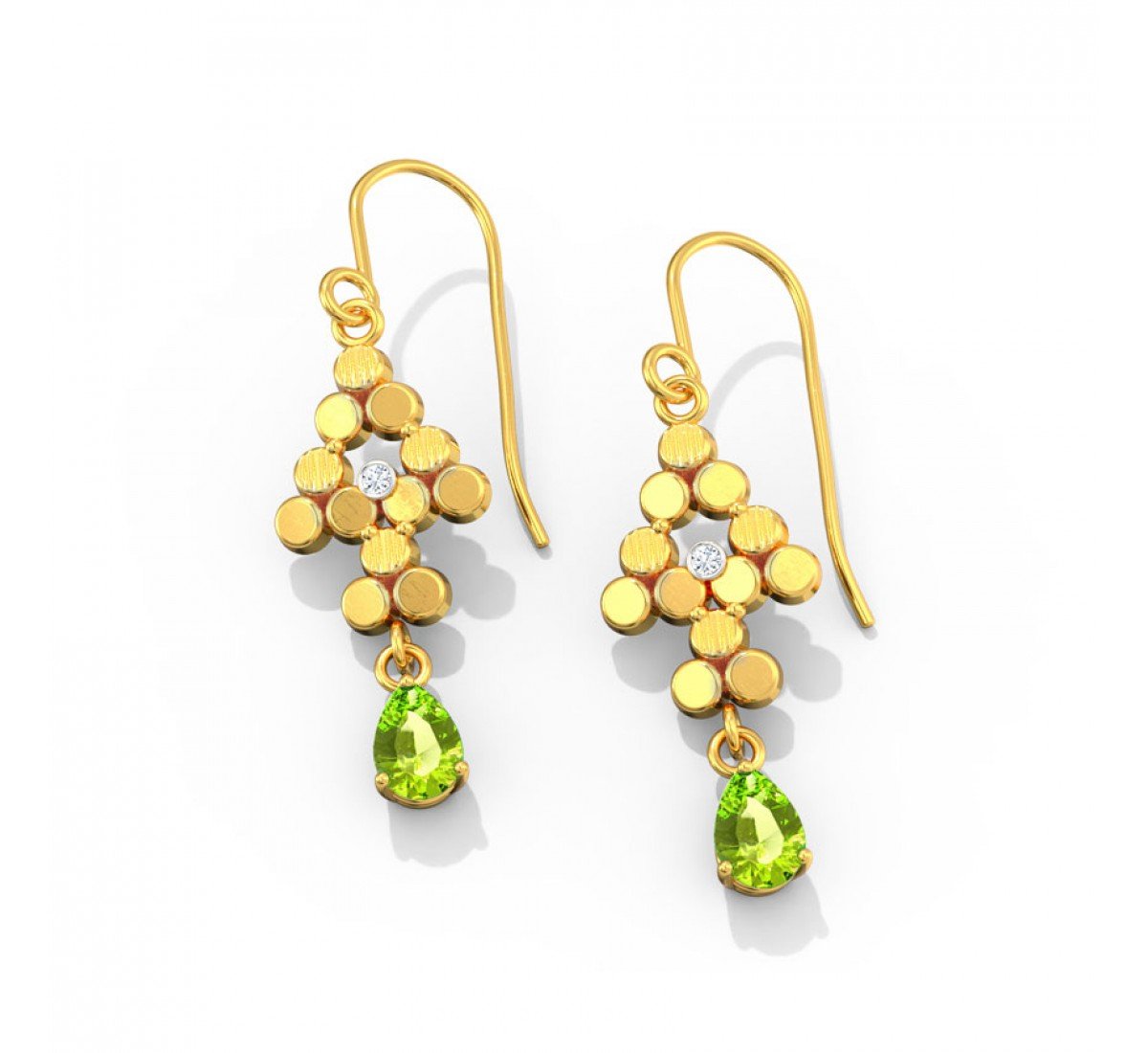 Regal Gemstone Drop Earrings