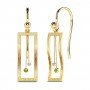 Queenly Pendulum Diamond Drop Earrings