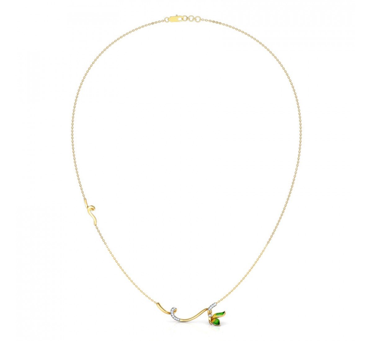 ObtuseGreen Butterfly Diamond Necklace