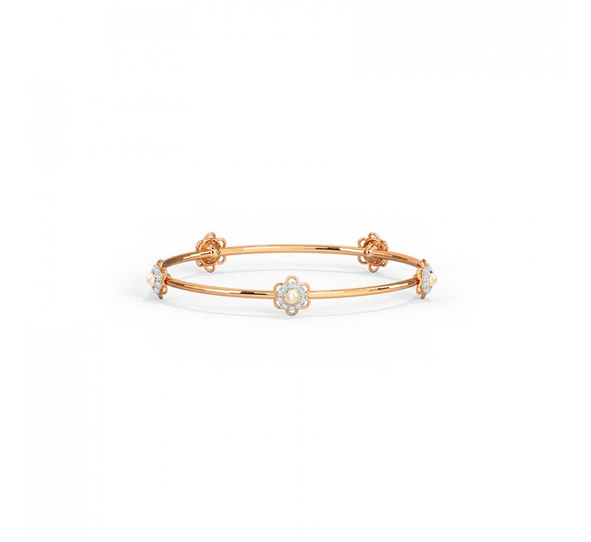 Floweret Diamond Bangles