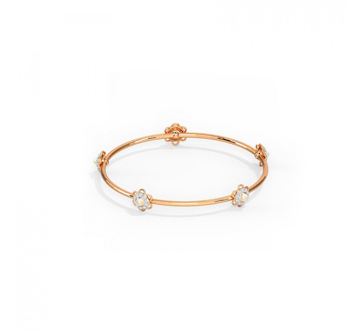 Floweret Diamond Bangles